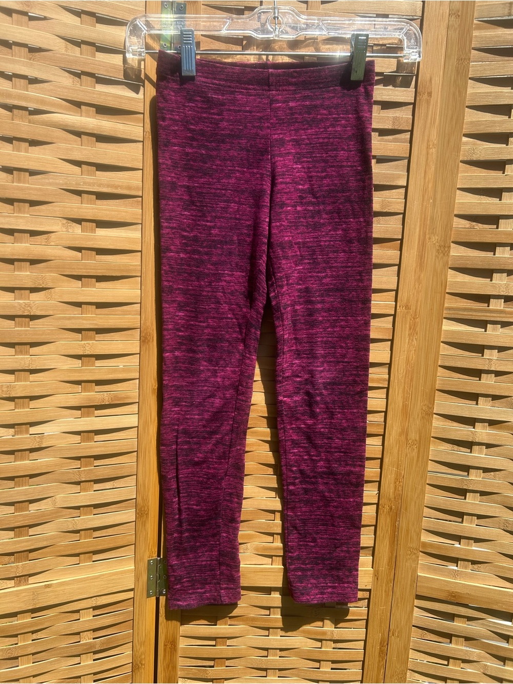 👻5/$13- Girls' Heathered Magenta Leggings - Soft Stretch Active Bottoms